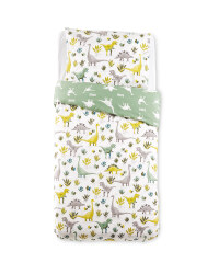Green Dinosaur Single Duvet Set
