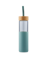 Green Glass Bottle & Silicone Handle