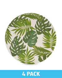 Green Leaf Bamboo Plates 4 Pack