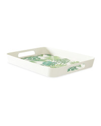 Green Leaf Bamboo Rectangle Tray