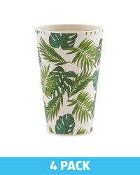 Green Leaf Bamboo Tumblers 4 Pack