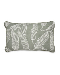 Green Leaf Rectangular Cushion