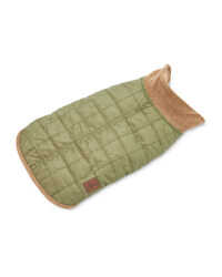 Green Quilted Dog Coat