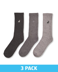 Grey & Black Chunky Socks 3 Pack