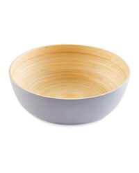 Grey Bamboo Flat Bowl