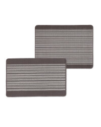 Grey Barcode Kitchen/Utility Mat Set