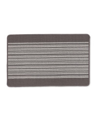 Grey Barcode Washable Kitchen Mat