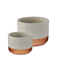 Grey Decorative Pot 2 Pack