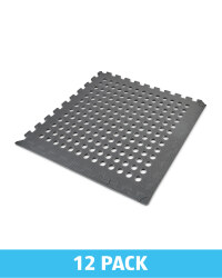 Grey Floor Mats With Holes 12 Pack