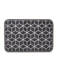 Grey Geometric Washable Pet Boot Mat