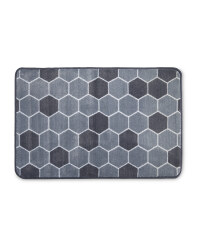 Grey Hexagon Washable Pet Boot Mat