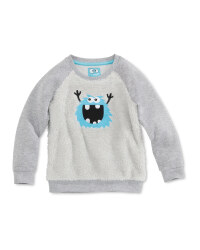 Grey Kids Teddy Fleece Jumper