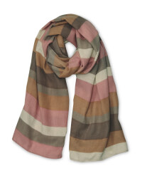 Avenue Ladies' Grey Striped Scarf