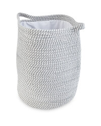 Grey Rope Style Laundry Basket