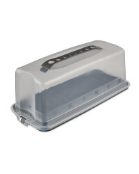 Grey Oblong Cake Container