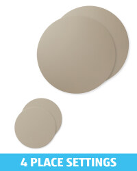 Grey Placemat & Coaster Bundle