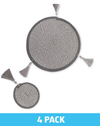Grey Placemats & Coasters Set of 2