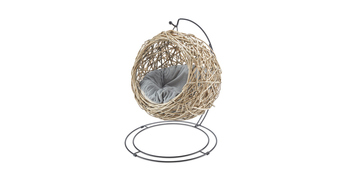 Grey Rattan Cat Egg Chair Aldi Uk, Are Egg Chairs Safe For Cats