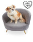 Grey Scalloped Dog Chair