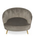 Grey Scalloped Pet Chair