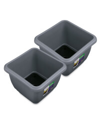 Grey Self Watering Pot 2 Pack