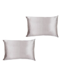 Grey Silk Pillowcase 2 Pack