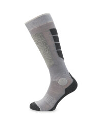 Crane Grey Silk & Wool Ski Socks