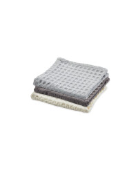 Grey Small Dish Cloth 3 Pack