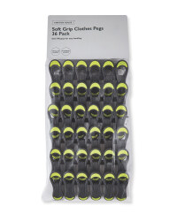 Grey Soft Grip Clothes Pegs