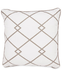 Grey Square Criss Cross Cushion
