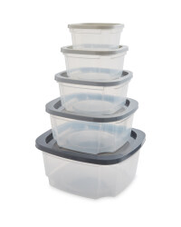 Grey Square Nestable Food Storage