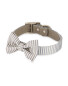 Grey Striped Bow Tie Dog Collar