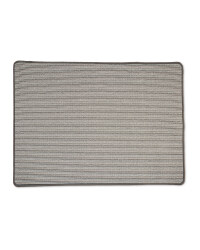 Grey Striped Washable Utility Mat