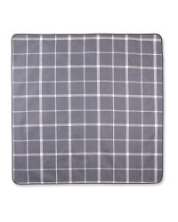 Grey Windowpane Picnic Blanket
