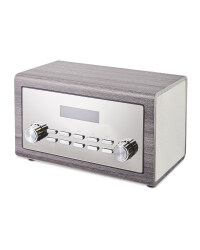 Grey Wooden DAB & FM Radio