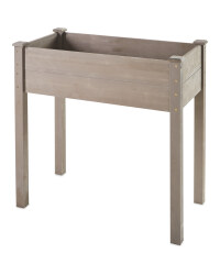 Grey Wooden Raised Planter