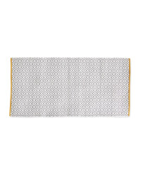 Grey and Yellow Diamond Rug