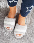 Grey/Cream Avenue Plush Slippers