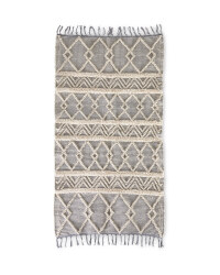 Grey/Cream Textured Rug