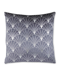 Grey/Silver Deco Printed Cushion