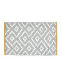 Grey/Yellow Wool Rich Doormat