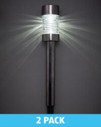 Gunmetal Solar Bollard Light 2 Pack