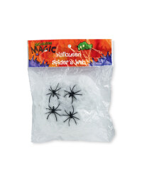 Halloween Spiders Webs - White