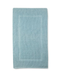 Handloom Luxury Bath Mat - Duck Egg
