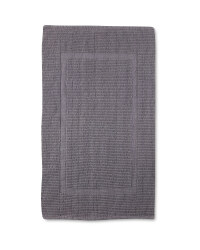Handloom Luxury Bath Mat - Silver