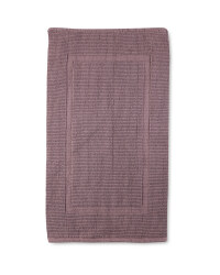 Handloom Luxury Bath Mat - Mauve