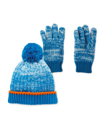 Lily & Dan Blue Hat & Gloves 3-6