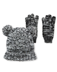 Lily & Dan Marl Hat & Gloves 7-10
