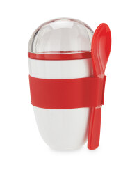 Healthy Eating Red Yoghurt To Go