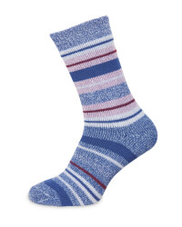 Heat For Your Feet Socks Size 2.5-5 - Blue Orchid